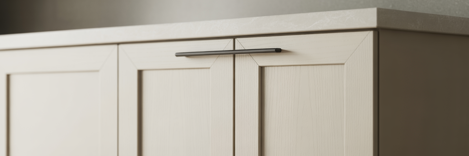 Matte black cabinet bar pull