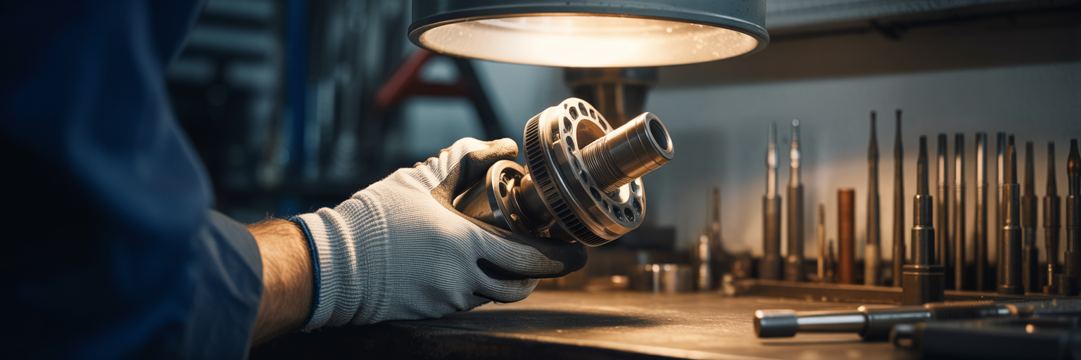 Mechanic examining a GM engine lifter