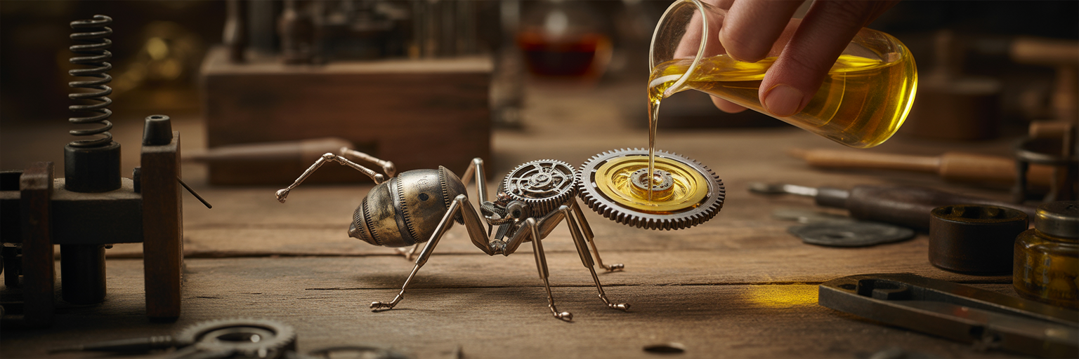 Metaphorical assembly of an exploding ant's weapon.
