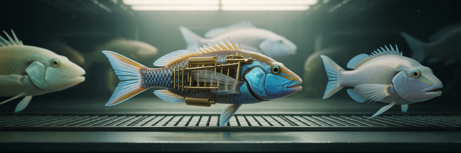 Metaphorical evolution of the slingjaw wrasse.