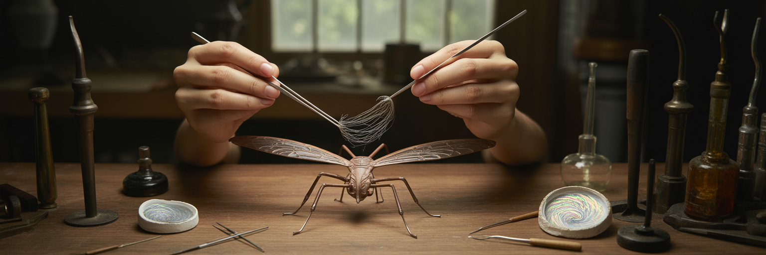 Metaphorical image of evolution crafting a flower.