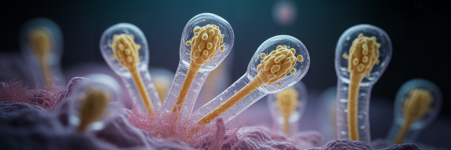 Microscopic view of Naegleria fowleri amoebas.