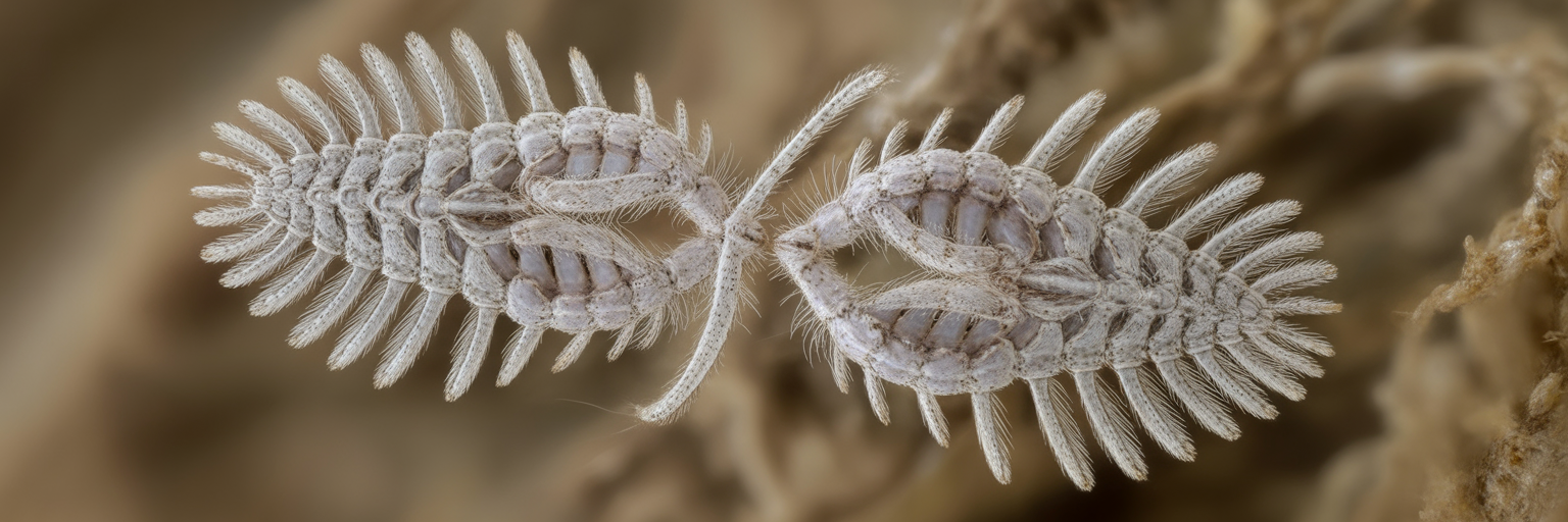 Microscopic view of planthopper leg gears