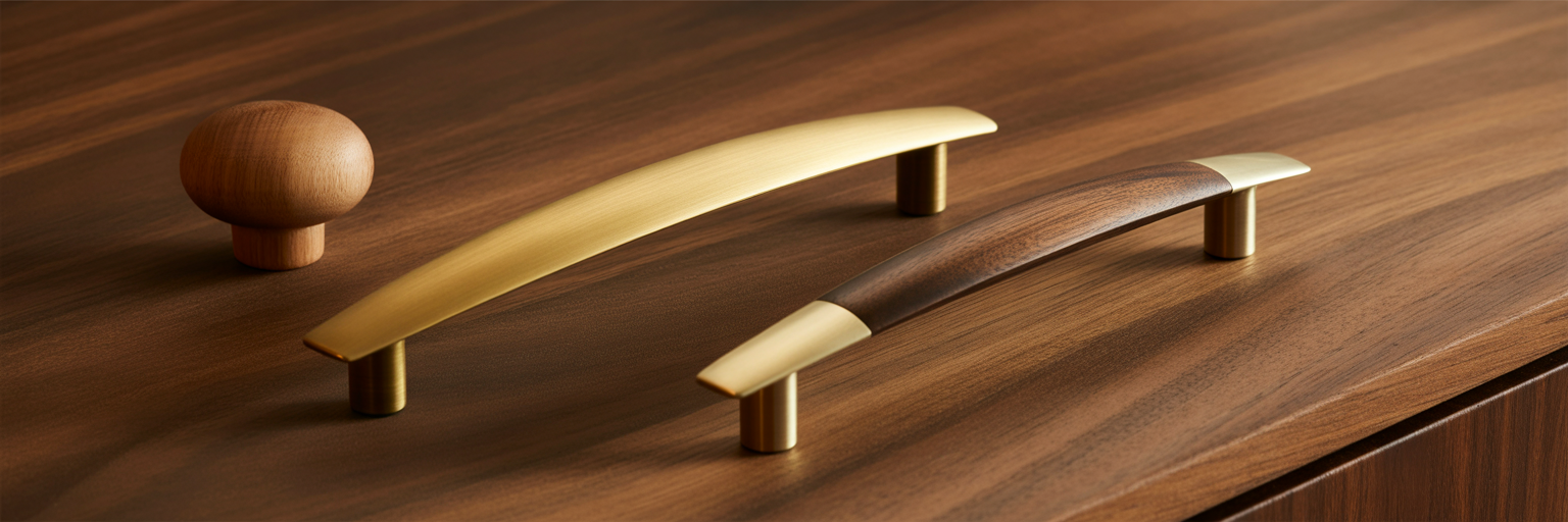 Mid-Century Modern hardware materials and finishes
