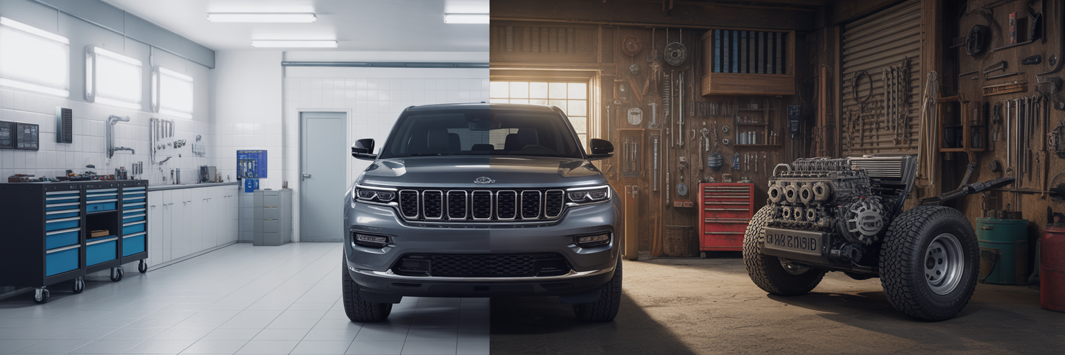 Modern and traditional workshop tools compared