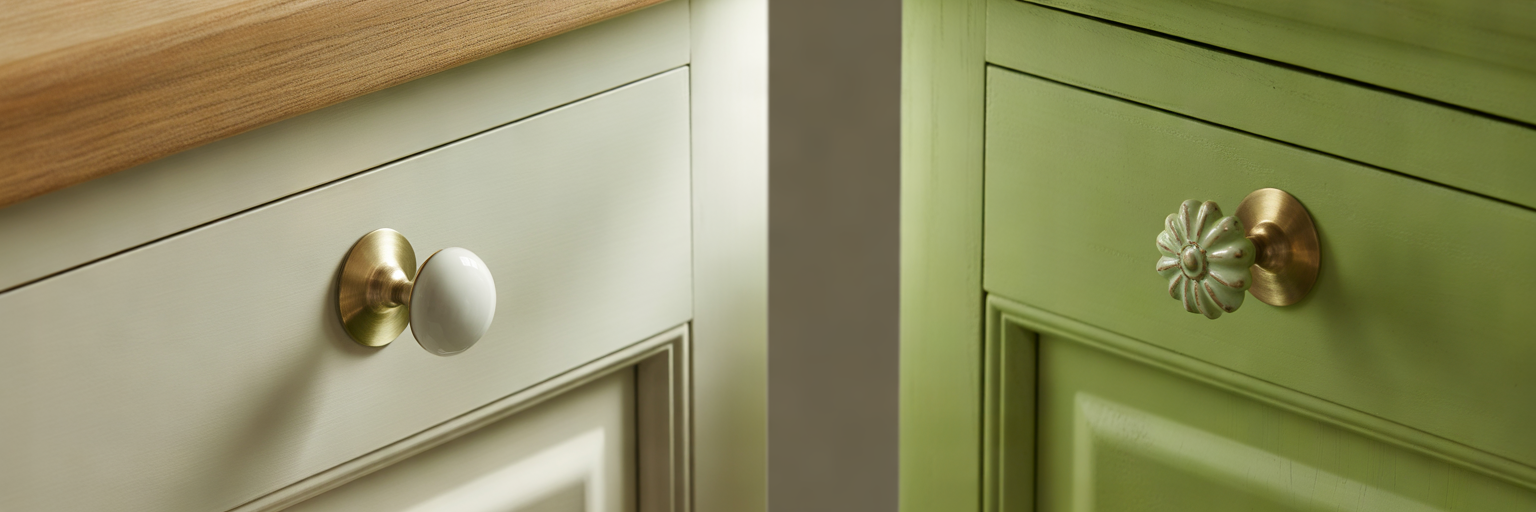 Modern and vintage style ceramic cabinet hardware