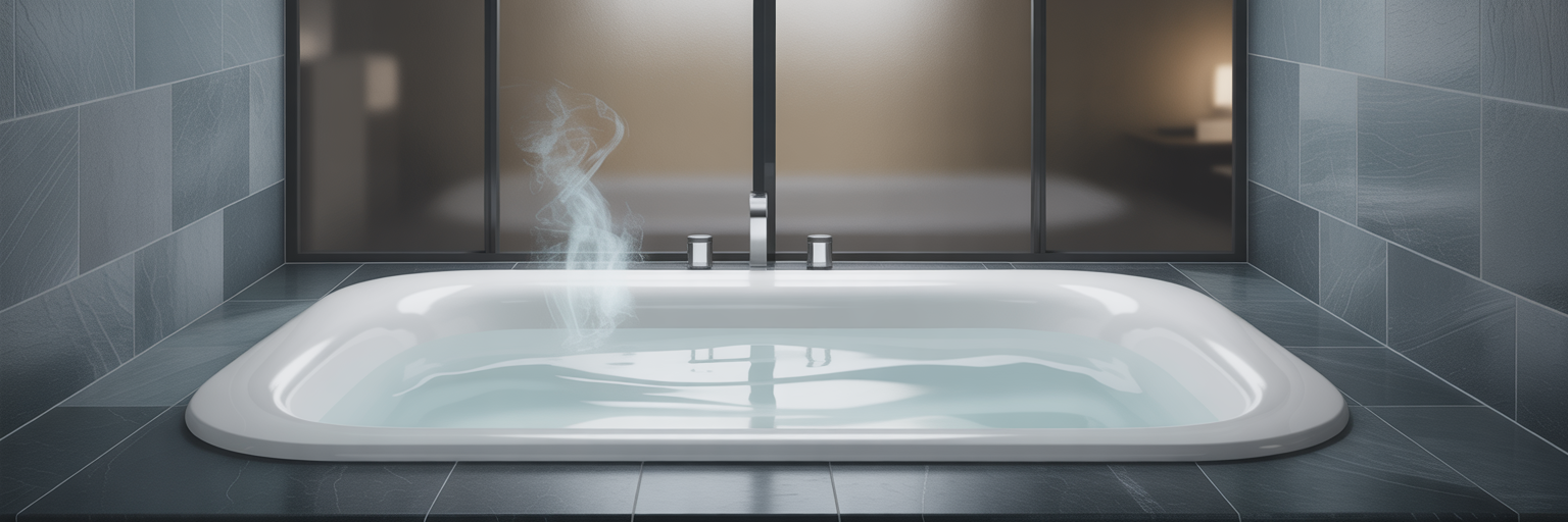 Modern at-home cold plunge tub.