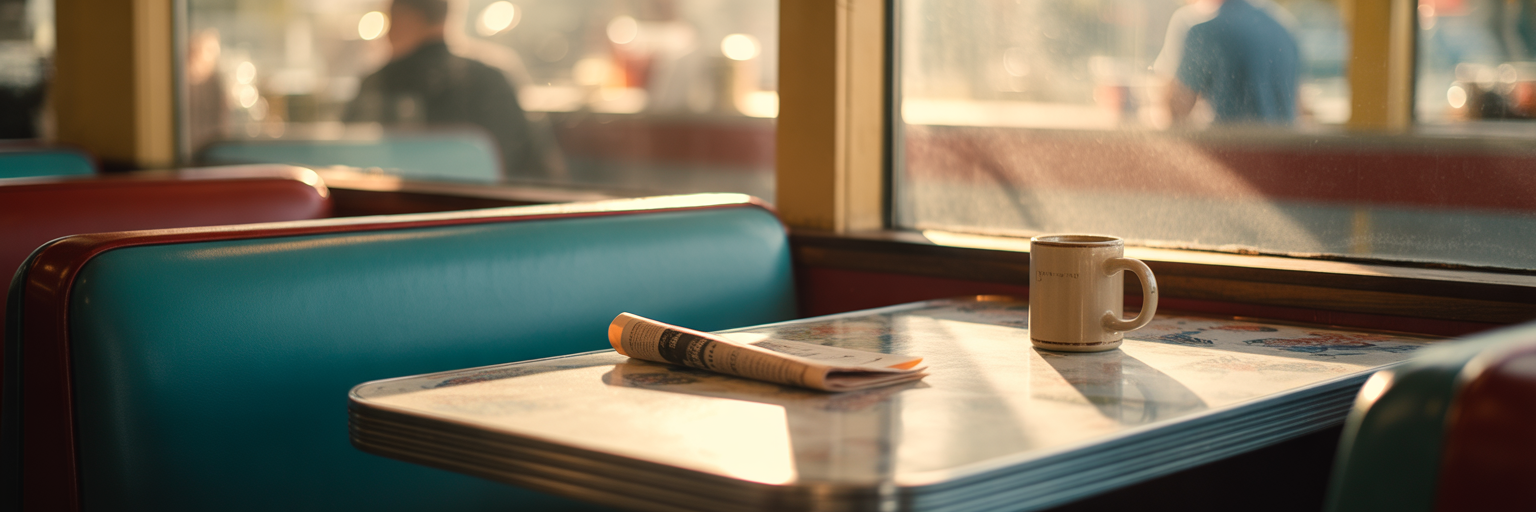 Morning light in a classic Casper diner.