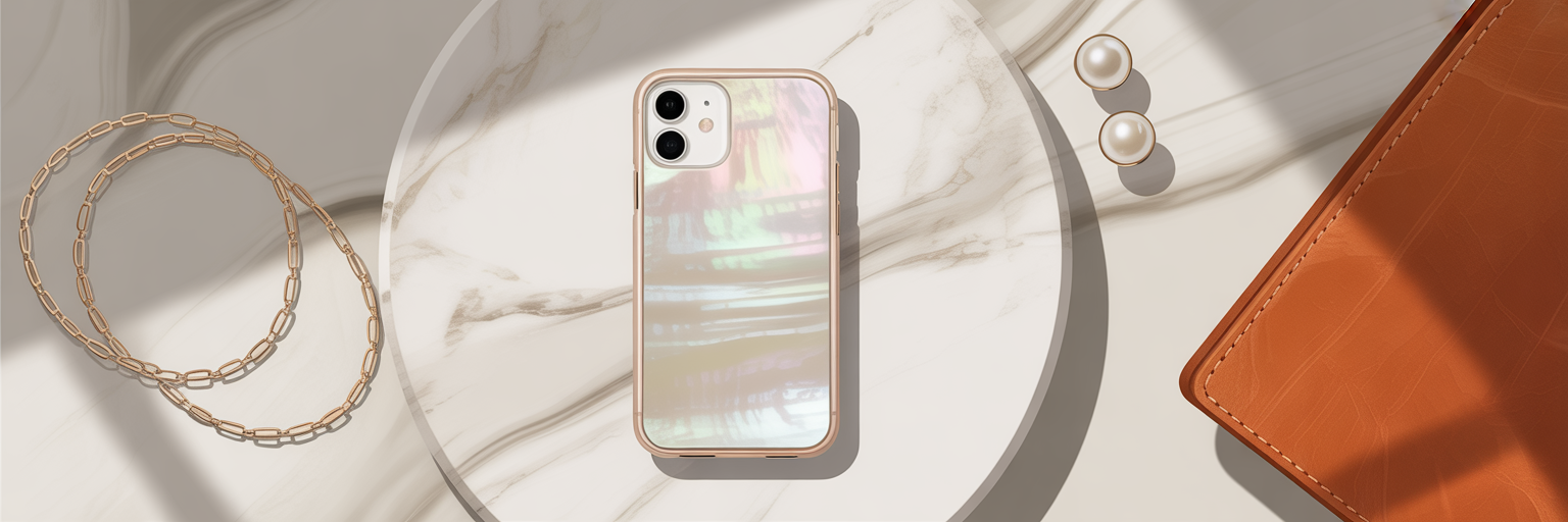 Mother of Pearl case with accessories.