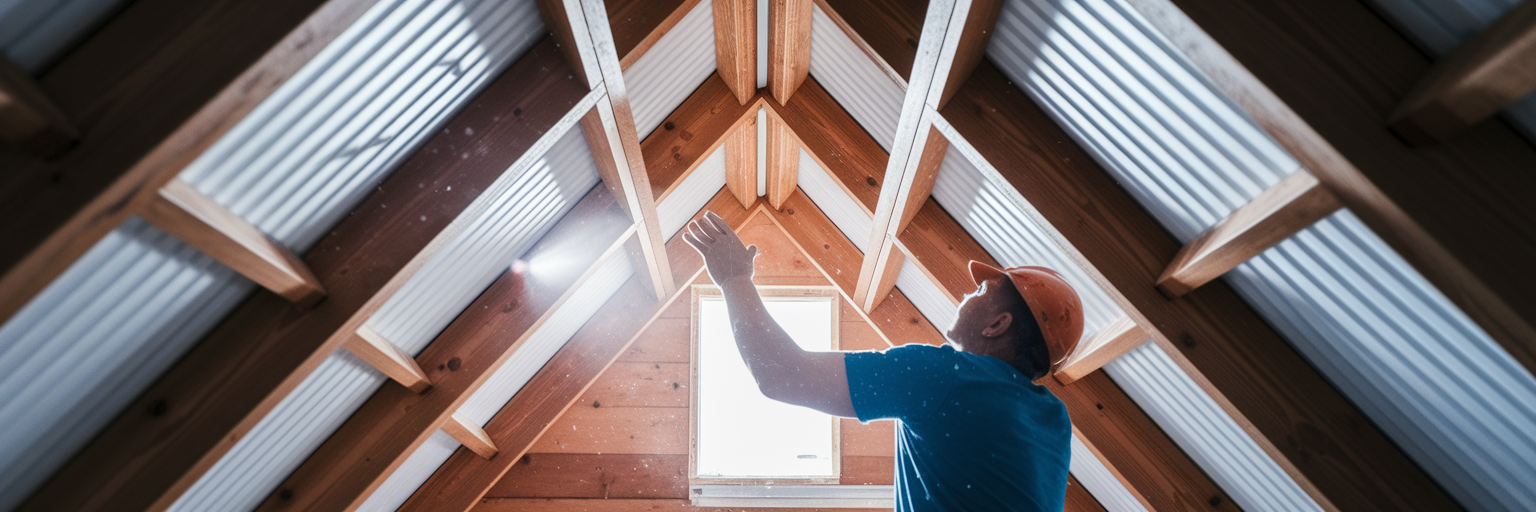 Ocieplenie stropu poddasza styropianem.