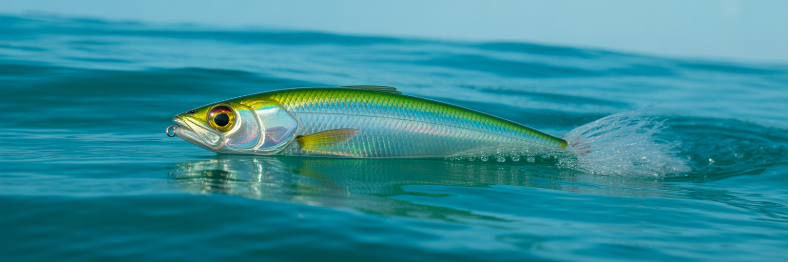 Offshore trolling lure swimming correctly.