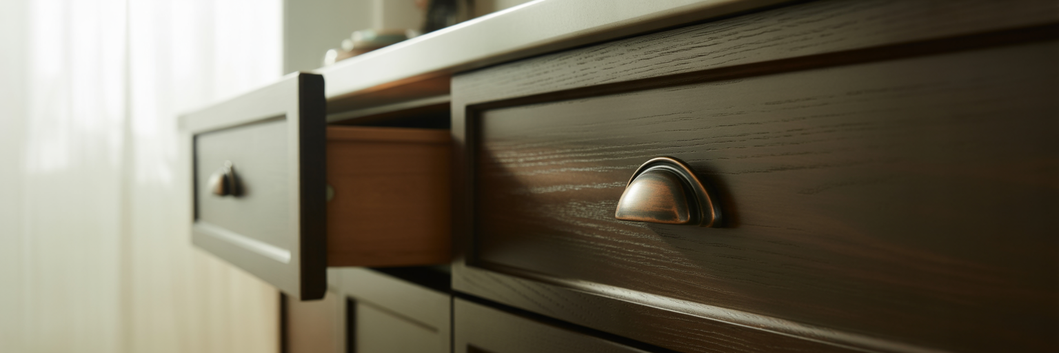 Oil-rubbed bronze cabinet cup pull