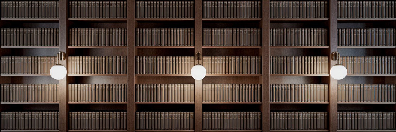 Organized library shelf symbolizing structured content