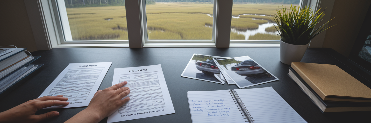 Proving A Tourist Was At Fault In Your Charleston Accident 2 Organizing car accident documents for a claim.