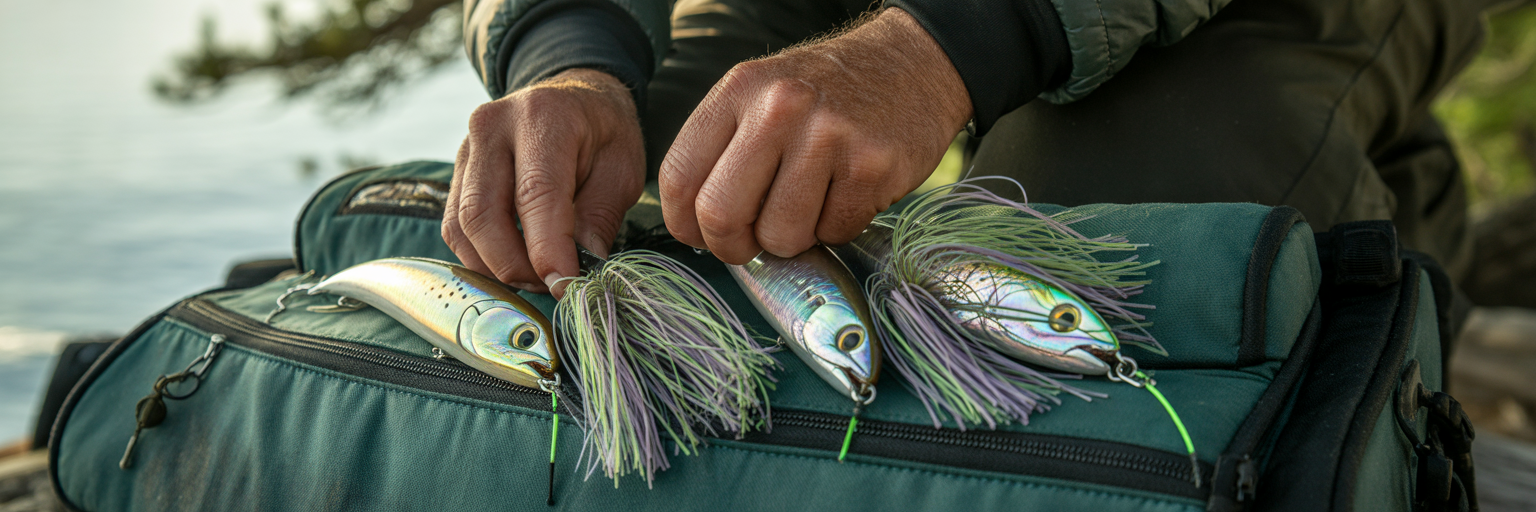 Organizing offshore trolling lures in bag
