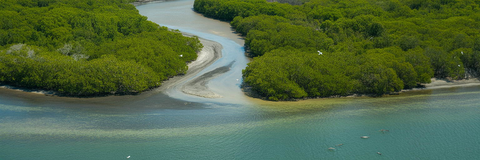 Outgoing tide at Florida mangrove creek