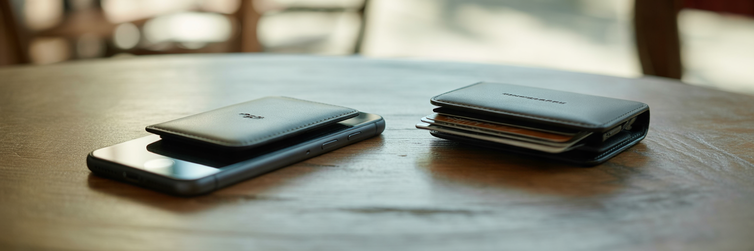 Overstuffed MagSafe wallet versus correctly filled one