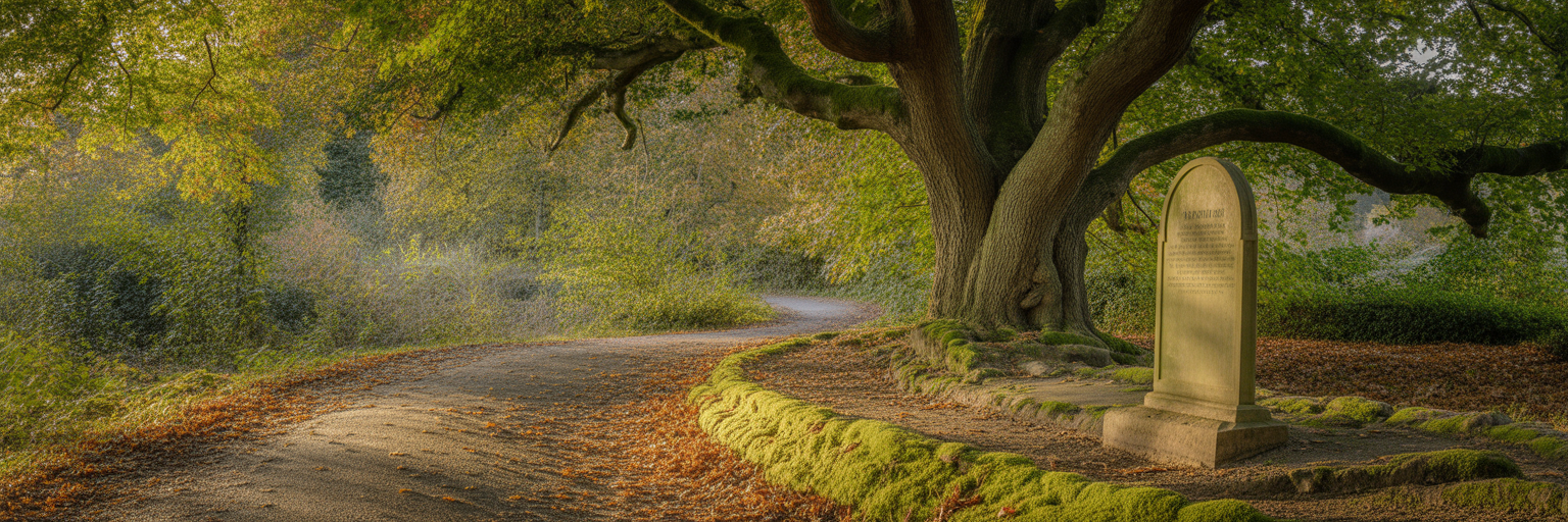 Peaceful woodland burial ground in UK
