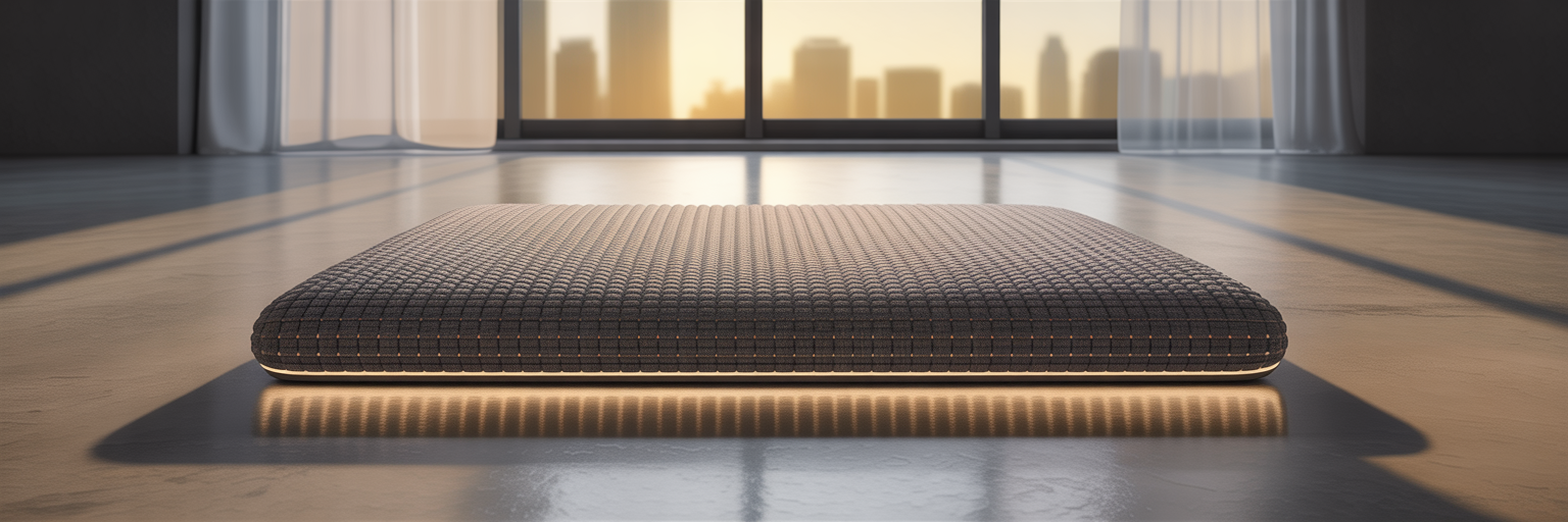 PEMF therapy mat on living room floor