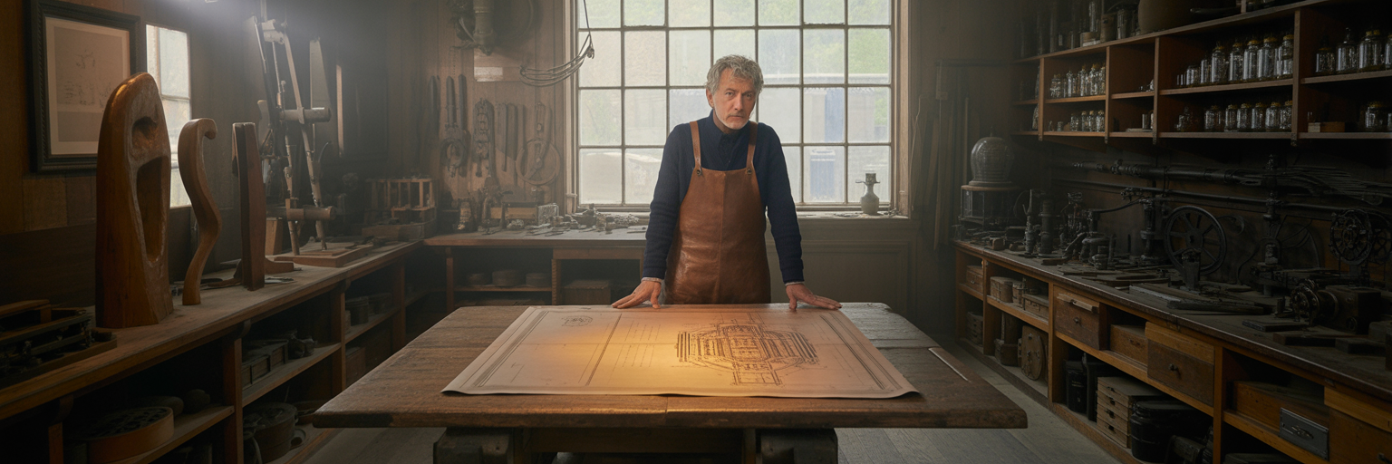 Person choosing a new blueprint for life.