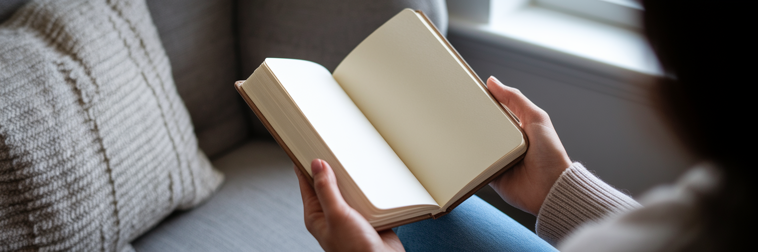 Person holding a private personal journal.