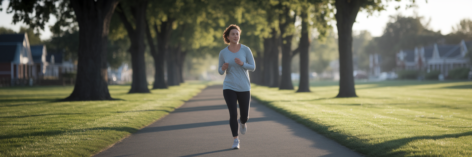 Person pausing on a run to think.