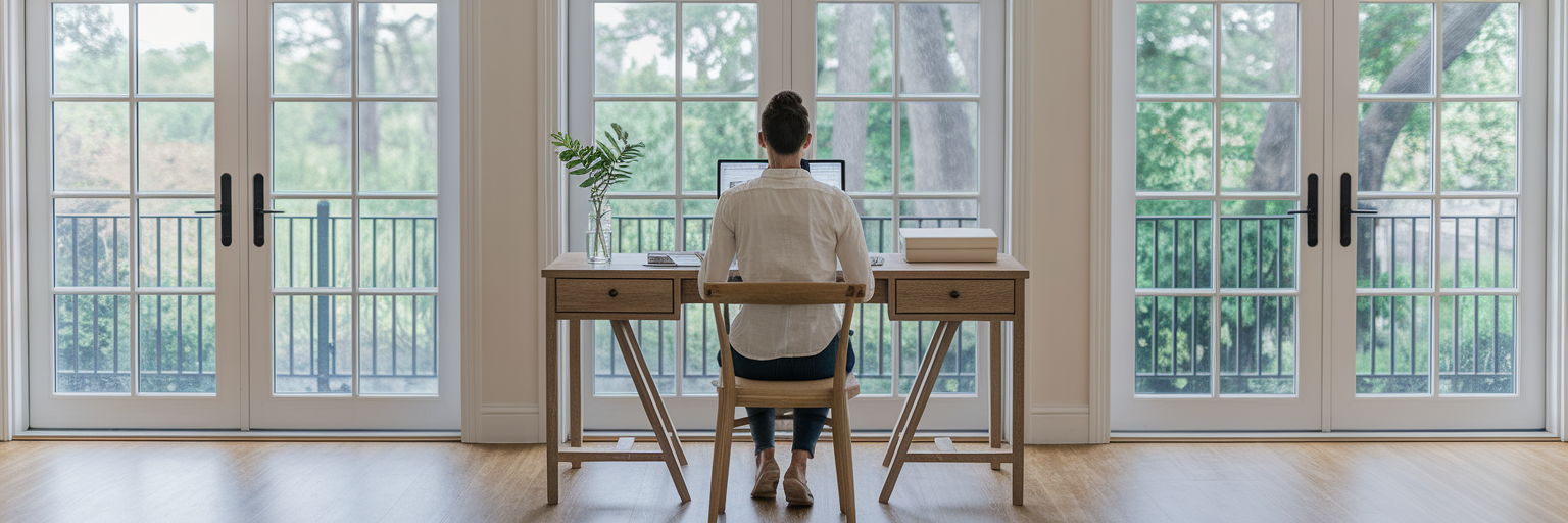 Person planning their health journey in Florida home.