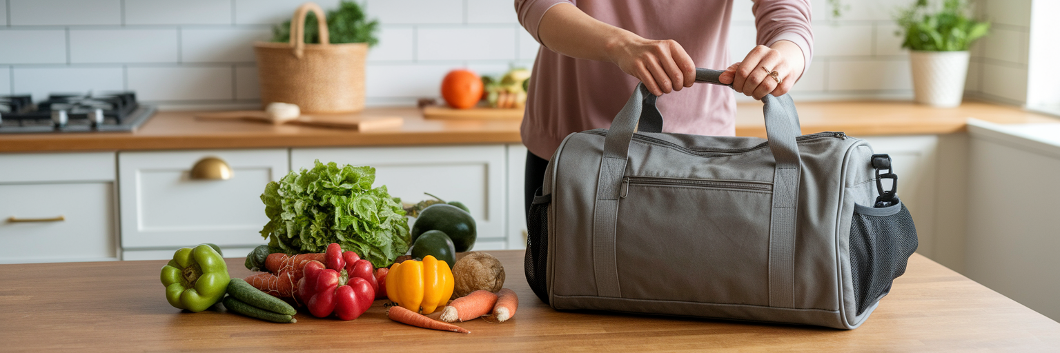 Person preparing for healthy lifestyle activities.