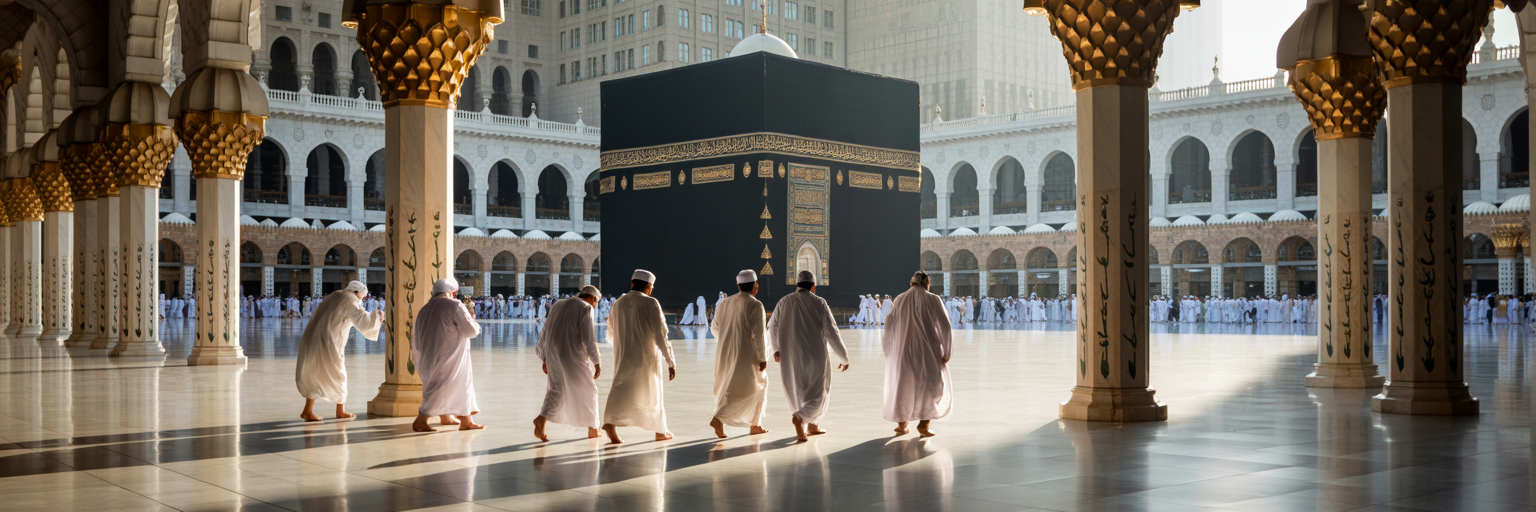 Pilgrims in Makkah during off-peak Umrah.