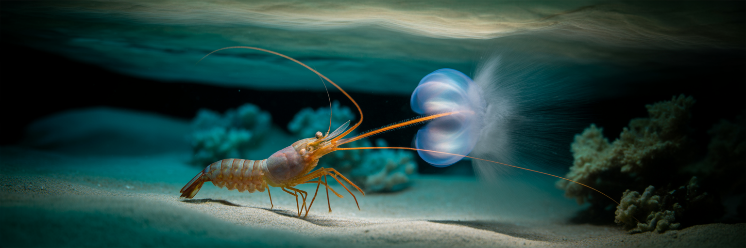 Pistol shrimp snapping its claw