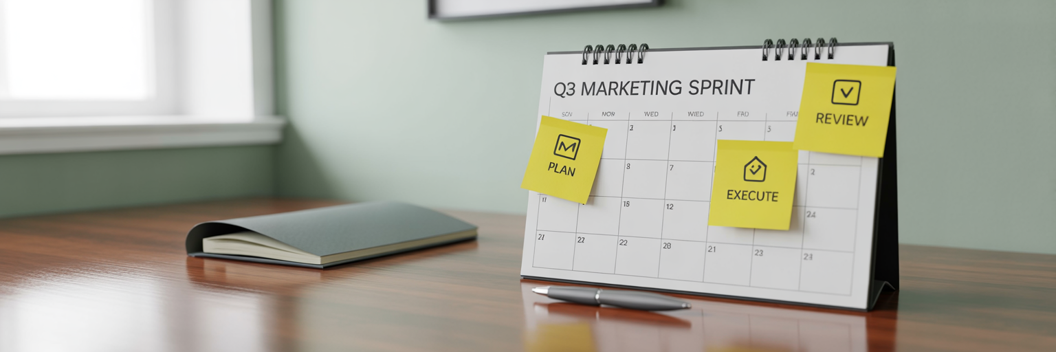Planning a 90-day marketing sprint cycle