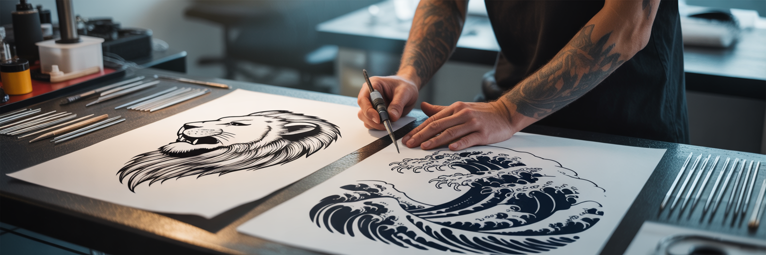 Planning an East-West fusion tattoo design.