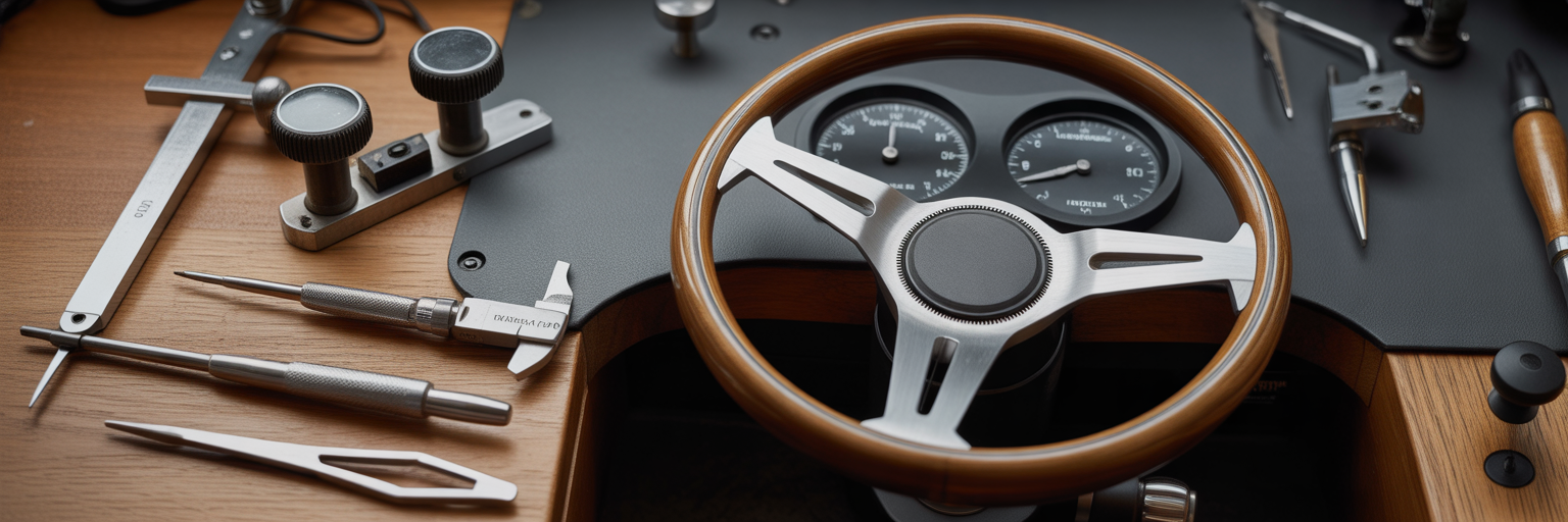 Precision tools representing vehicle safety technology.