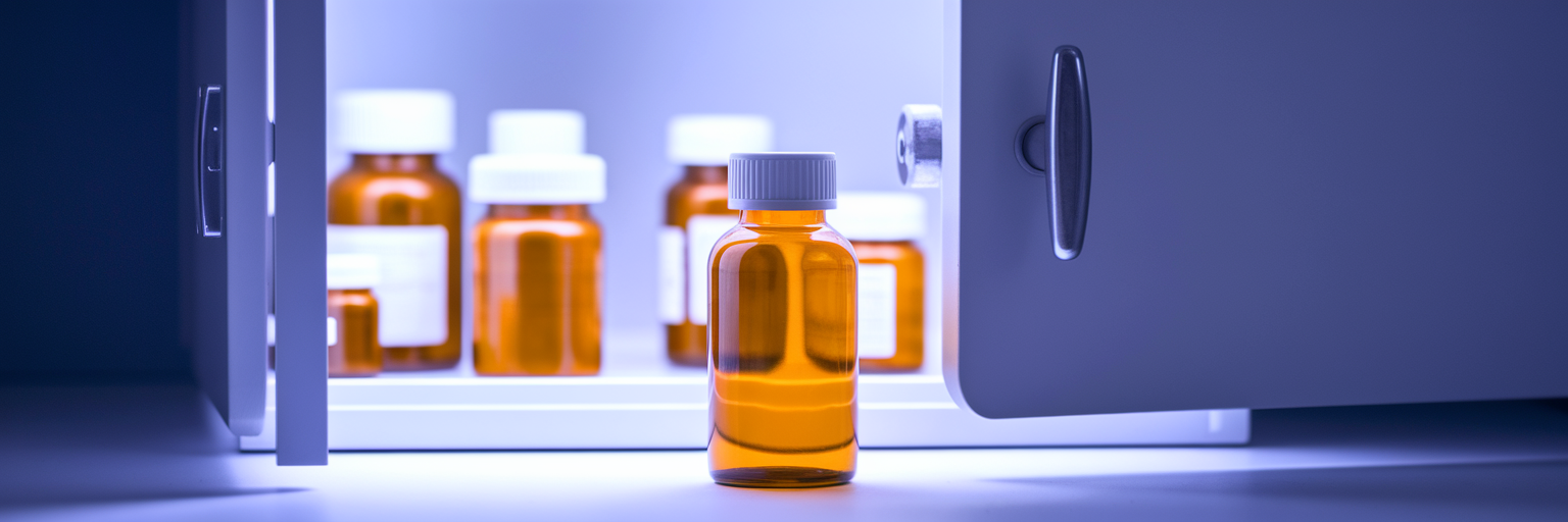 Prescription bottle separate from others.