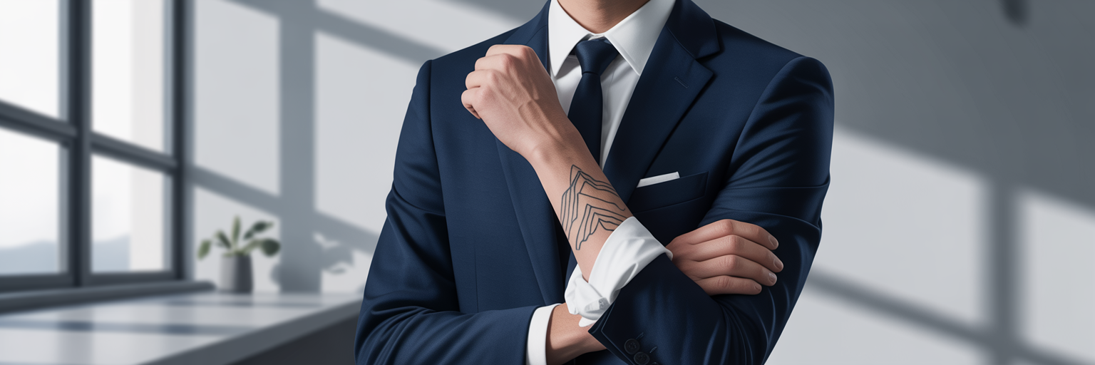 Professional revealing inner forearm tattoo.