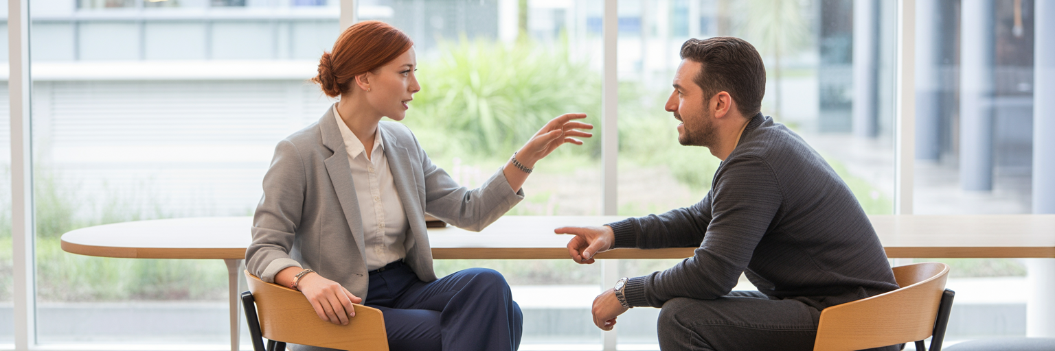 Professionals networking and discussing business insights