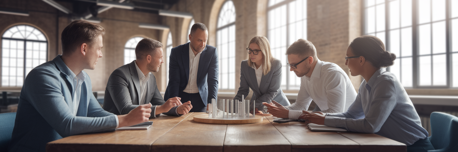 Professionnels collaborant dans un incubateur parisien.