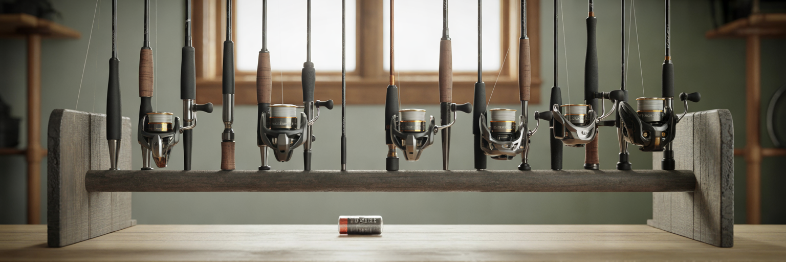 Proper storage of fishing gear.