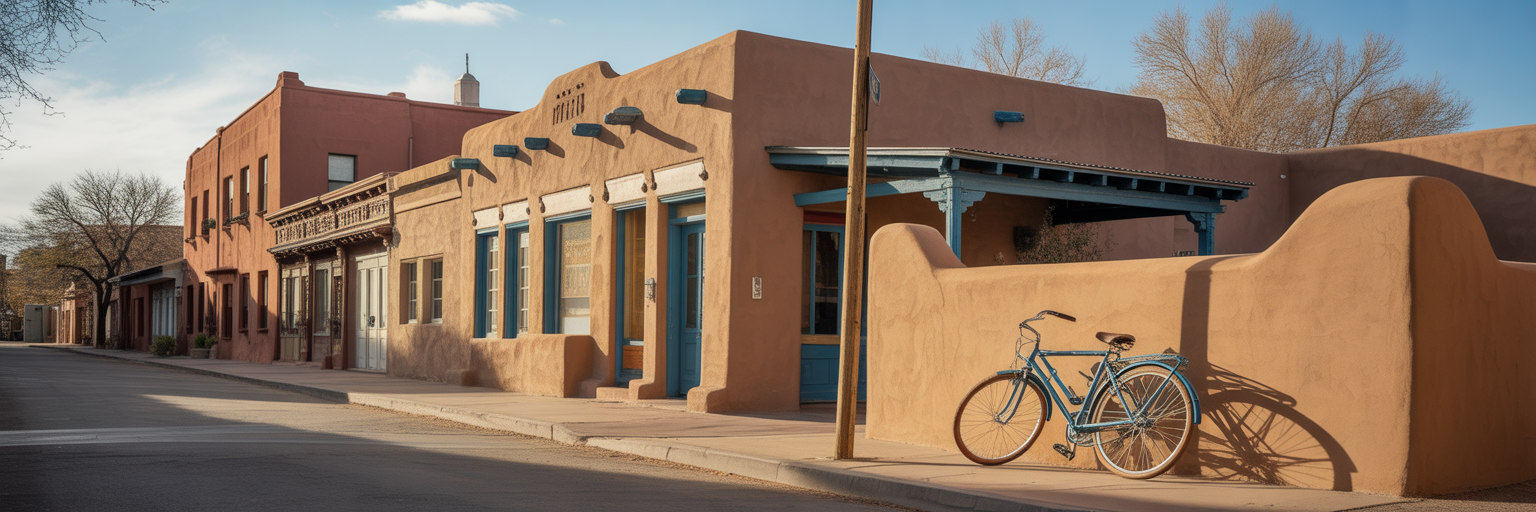 Quiet historic street corner in Roswell