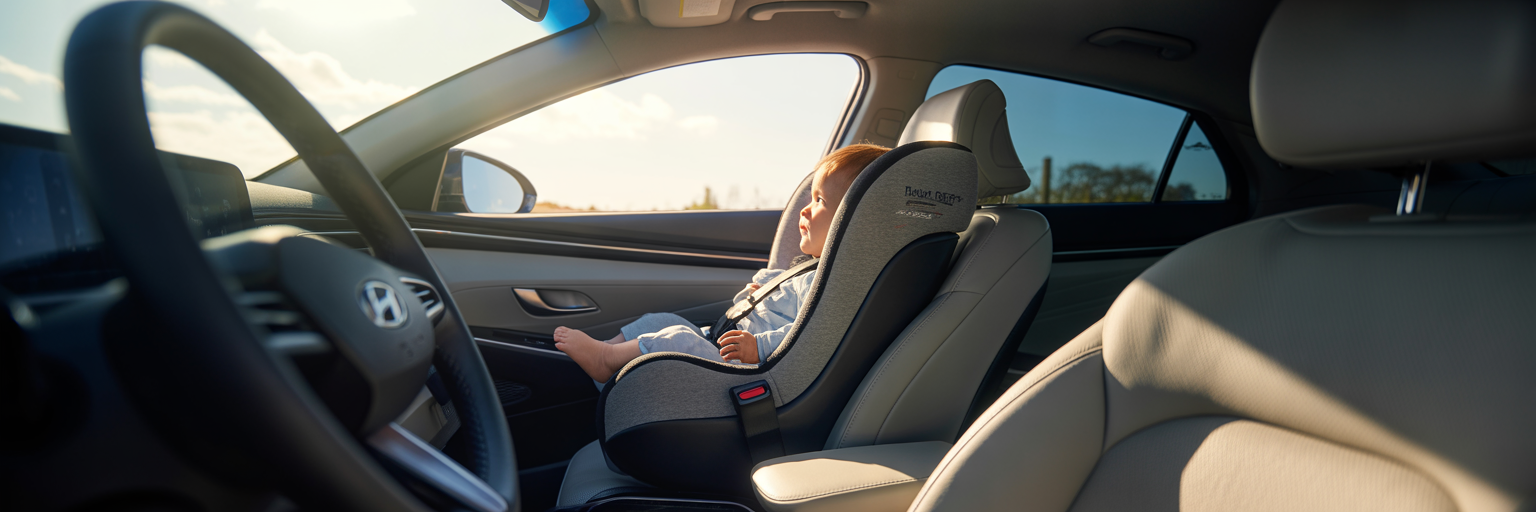 Rear legroom and child seat space in car