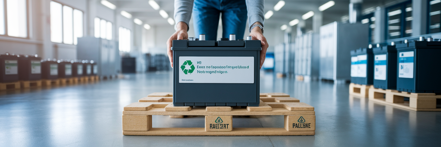 Recycling an old car battery properly.