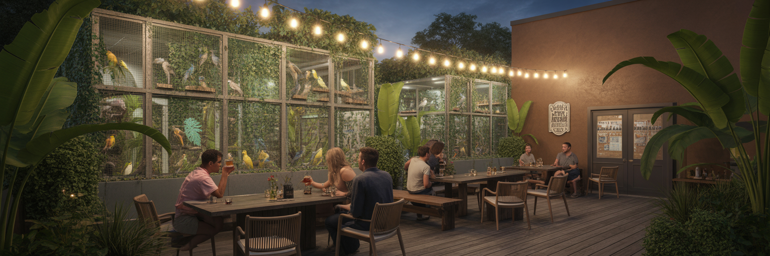 Relaxed atmosphere on The Perch Brewery patio.