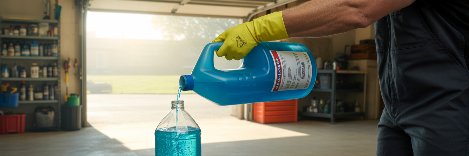 Safely handling windshield washer fluid
