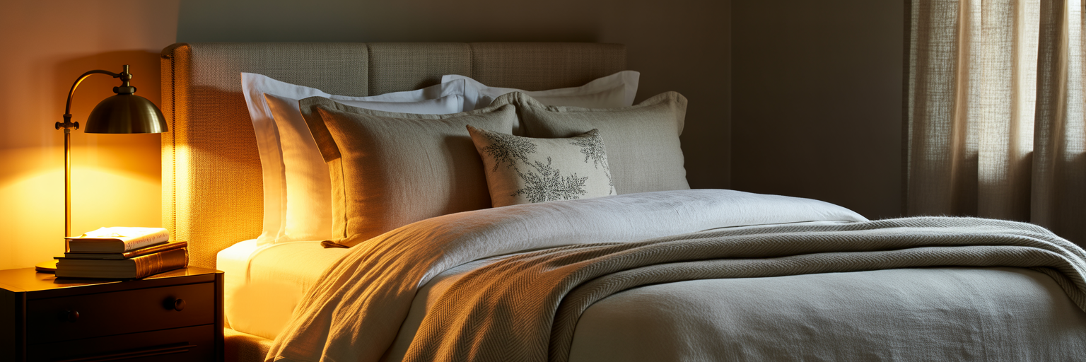 Serene bedroom setting for restful sleep