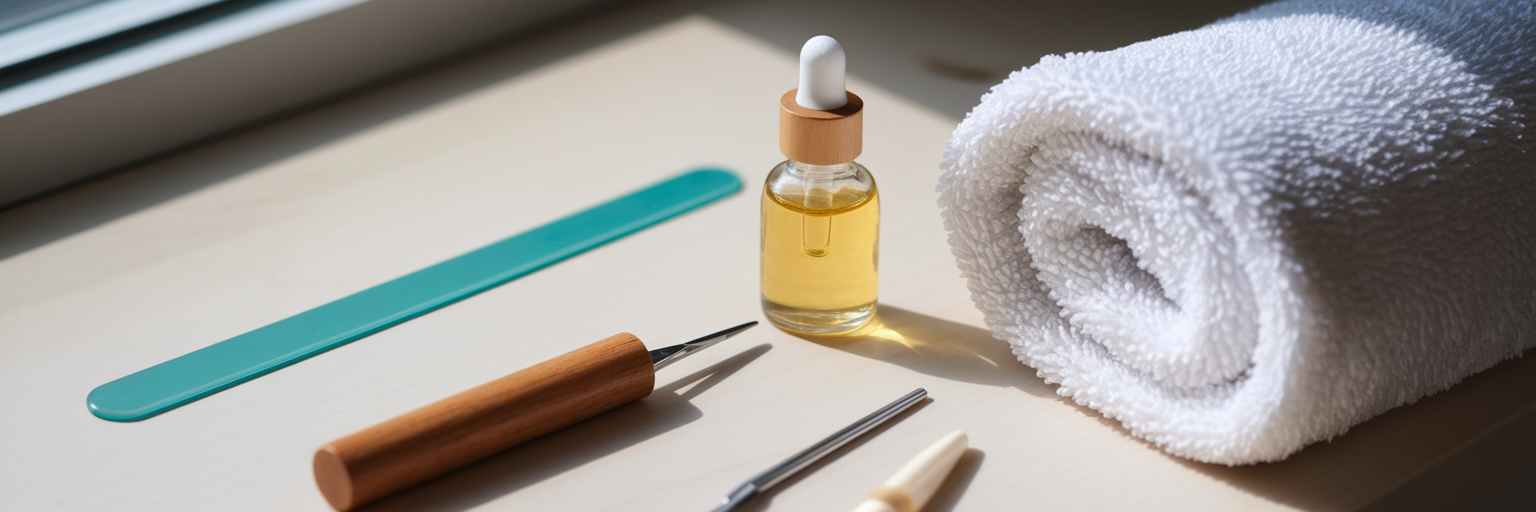 Set de manichiură pentru îngrijirea unghiilor acasă.