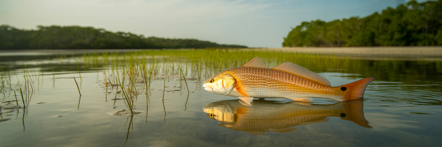 Shallow saltwater grass flat habitat
