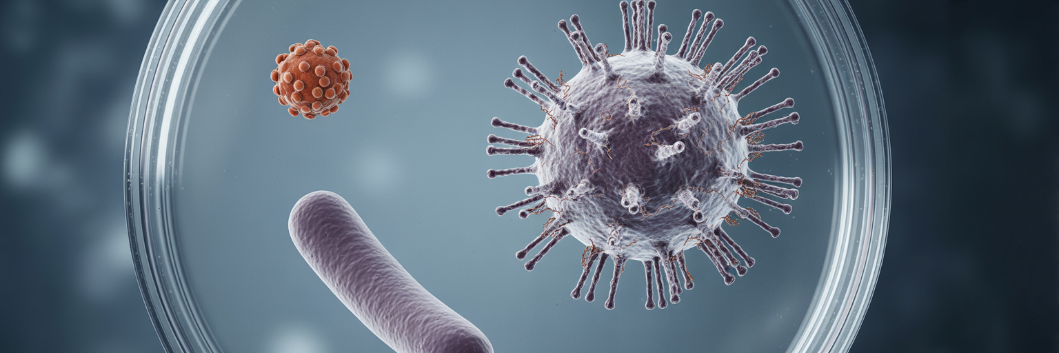 Size comparison of Mimivirus, poliovirus, and bacteria.
