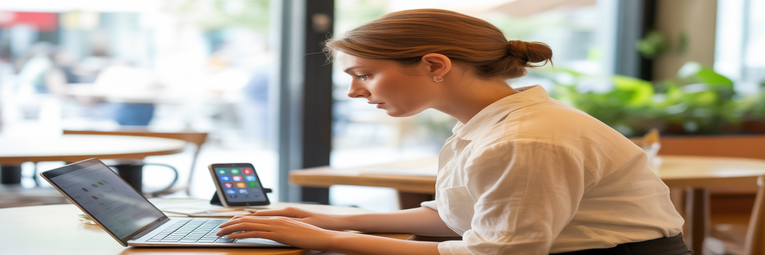 Small business owner choosing social media platforms.