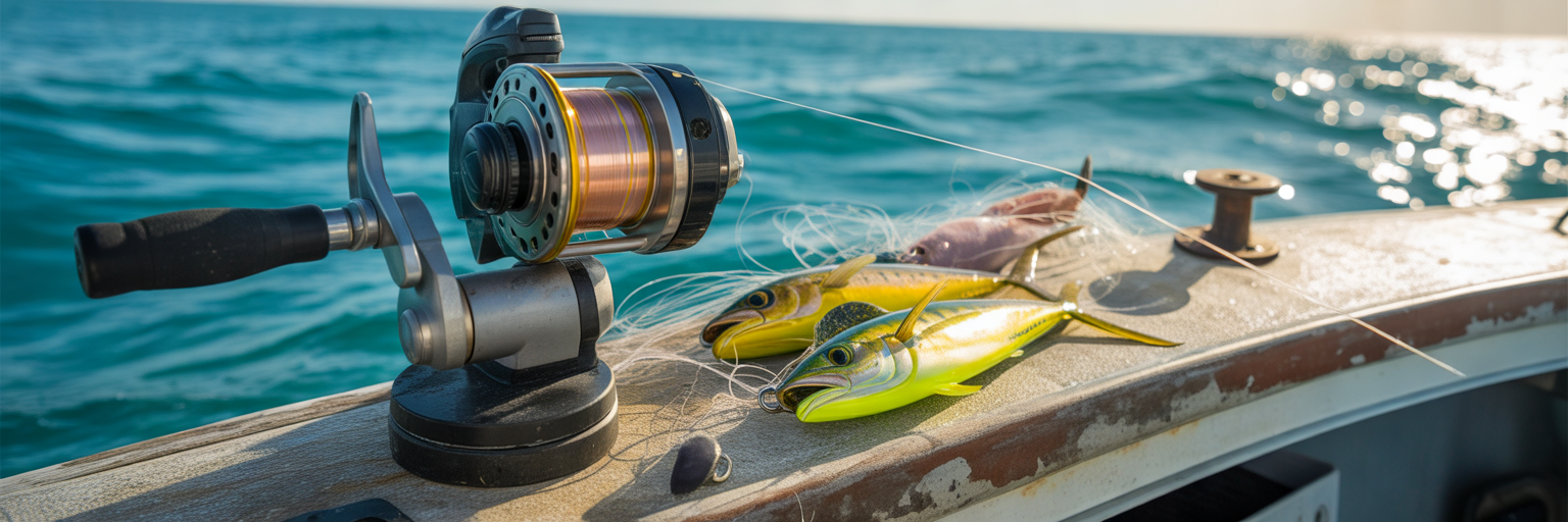 Spinning and trolling reels with braid