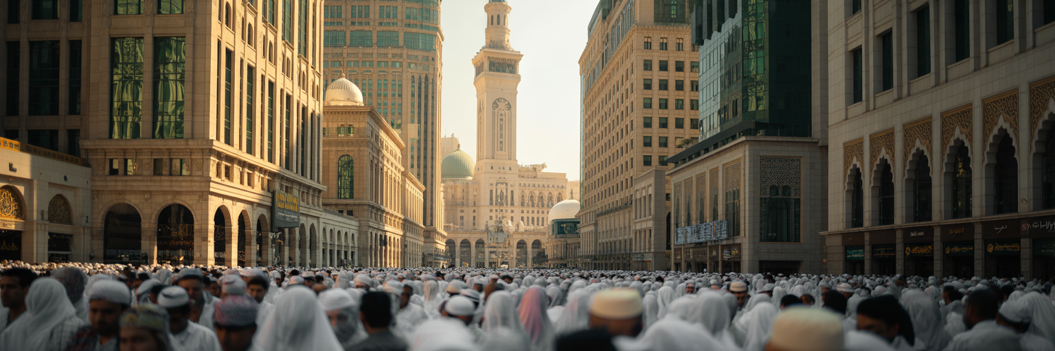 Street with hotels leading to the Haram.